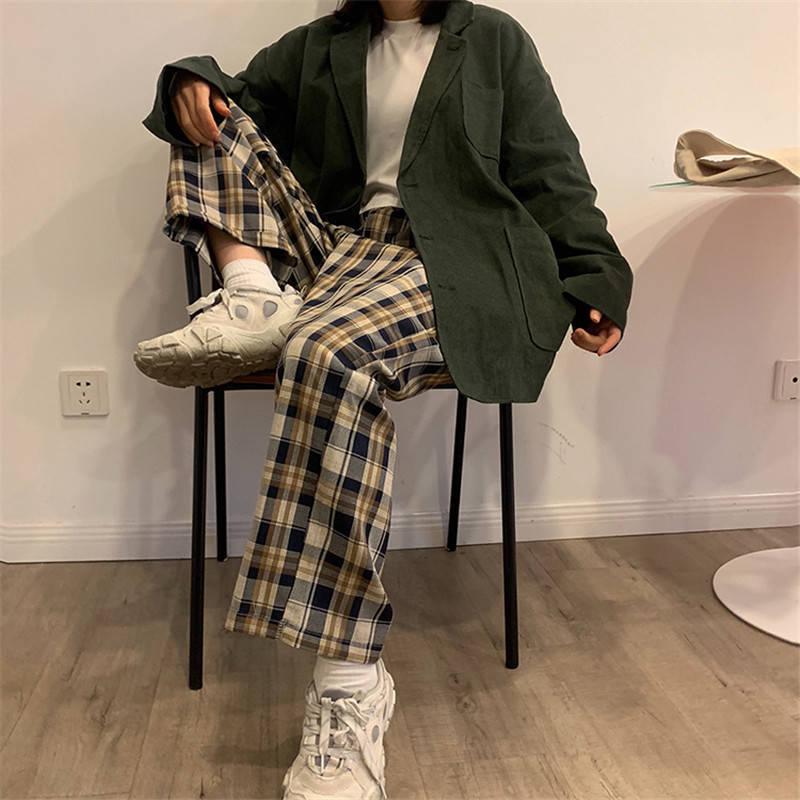 Jean Under Dress, Cute Outfits Warm Weather - Elasticated Waist Checkered Sweatpants Jean Under Dress, Cute Outfits Warm Weather - Elasticated Waist Checkered Sweatpants