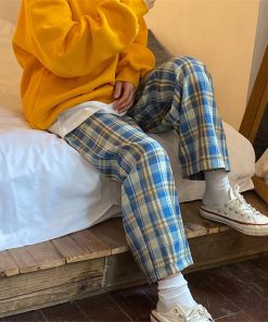 Jean Under Dress, Cute Outfits Warm Weather - Elasticated Waist Checkered Sweatpants