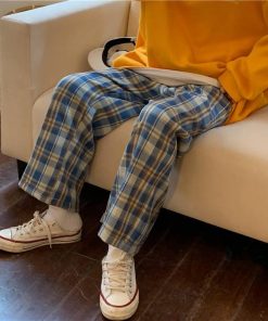 Jean Under Dress, Cute Outfits Warm Weather - Elasticated Waist Checkered Sweatpants