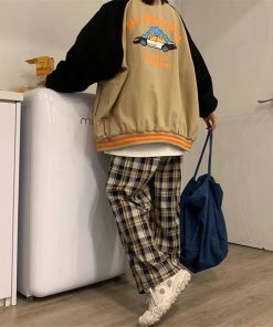 Jean Under Dress, Cute Outfits Warm Weather - Elasticated Waist Checkered Sweatpants