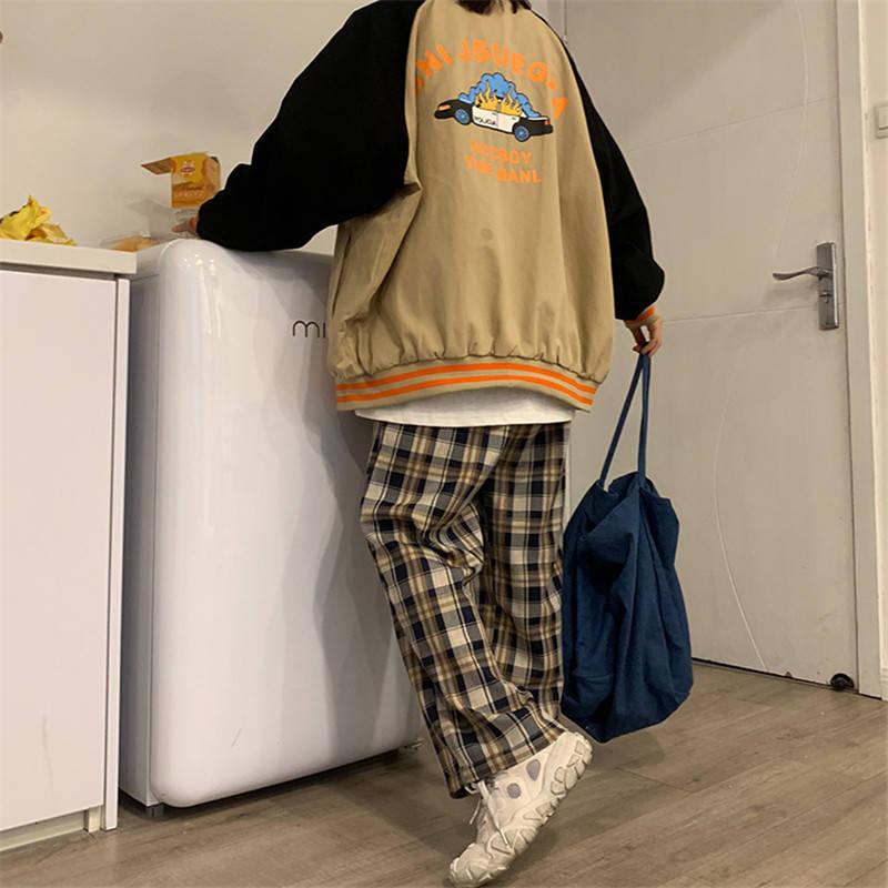 Jean Under Dress, Cute Outfits Warm Weather - Elasticated Waist Checkered Sweatpants Jean Under Dress, Cute Outfits Warm Weather - Elasticated Waist Checkered Sweatpants