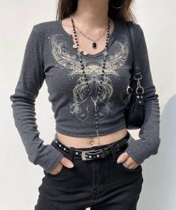 Jeans And Denim, Nyc Winter Fits - Fairy Grunge Butterfly Crop Top