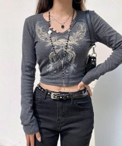 Jeans And Denim, Nyc Winter Fits - Fairy Grunge Butterfly Crop Top