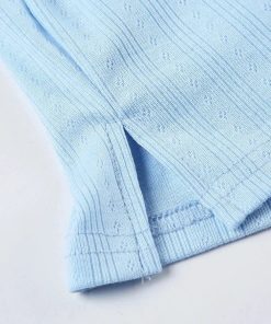 Jeans Top Aesthetic, Chic Shirts - Pointelle Two Piece Pajama Set