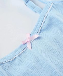 Jeans Top Aesthetic, Chic Shirts - Pointelle Two Piece Pajama Set