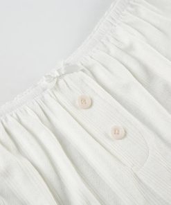 Jeans Top Aesthetic, Chic Shirts - Pointelle Two Piece Pajama Set