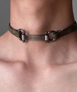 Jeans Top Aesthetic, Mysterious Girl Aesthetic Outfit - Tag Choker Necklace