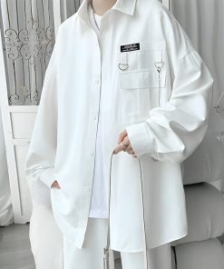 Jeans Top Aesthetic, Unapproachable Outfits - Chain Detailed Long Sleeve Shirt