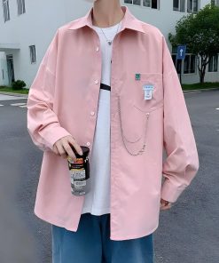 Jeans Top Aesthetic, Unapproachable Outfits - Chain Detailed Long Sleeve Shirt