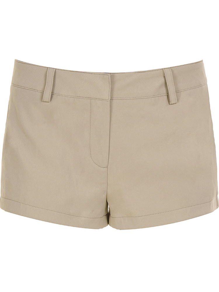 Khaki Low-Waist Casual Shorts for Women - American Vintage Style, Versatile Summer Hot Pants for Workwear and Everyday Wear Khaki Low-Waist Casual Shorts for Women - American Vintage Style, Versatile Summer Hot Pants for Workwear and Everyday Wear