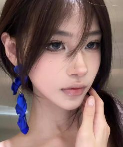 Klein Blue Long Tassel Earrings - 2025 High-End Light Luxury Performance Accessories for Elegant Style