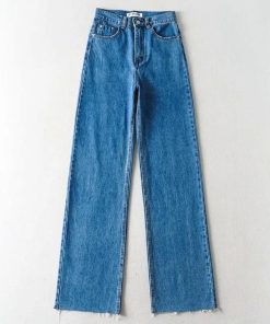 Knee High Boot Outfit Ideas, Kpop Idol Fashion Female Casual - High Waist Casual Washed Jeans