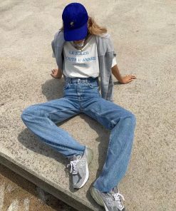 Knee High Boot Outfit Ideas, Kpop Idol Fashion Female Casual - High Waist Casual Washed Jeans