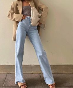Knee High Boot Outfit Ideas, Kpop Idol Fashion Female Casual - High Waist Casual Washed Jeans