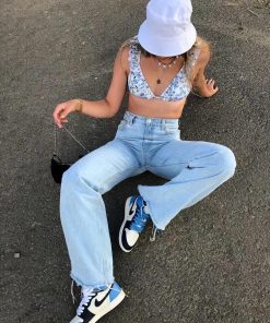 Knee High Boot Outfit Ideas, Kpop Idol Fashion Female Casual - High Waist Casual Washed Jeans