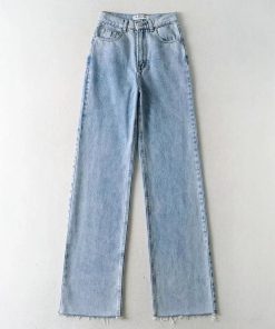 Knee High Boot Outfit Ideas, Kpop Idol Fashion Female Casual - High Waist Casual Washed Jeans