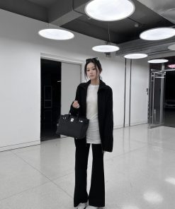 Knitted Flared Casual Pants for Women, Luxe Wool Blend, High-End Feel, Chic Knit Trousers, Stylish Everyday Wear