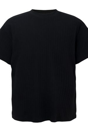 Knitted Slim Fit T-Shirt with Small Neckline and Clean Fit Short Sleeves for Summer - Trendy Wheat Color