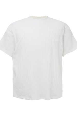 Knitted Slim Fit T-Shirt with Small Neckline and Clean Fit Short Sleeves for Summer - Trendy Wheat Color