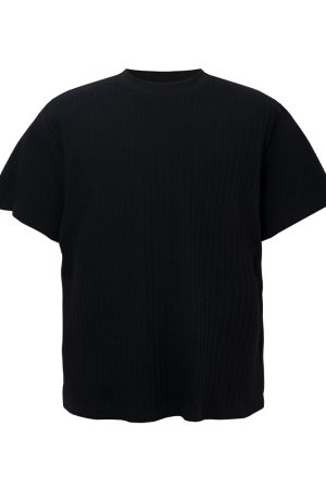 Knitted Slim Fit T-Shirt with Small Neckline and Clean Fit Short Sleeves for Summer - Trendy Wheat Color