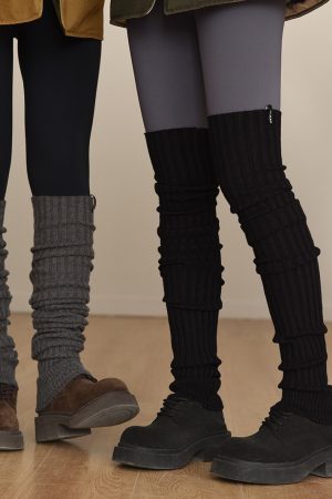 Knitted Slouchy Socks - Extra-Long Over-the-Knee Yoga Socks, Long Tube Calf Sports Socks, Stylish Leg and Knee Protectors