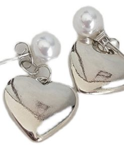 Korean and Japanese Inspired Textured Heart-Shaped Glossy Pearl Mixed Earrings for Women - Niche Fashion Jewelry