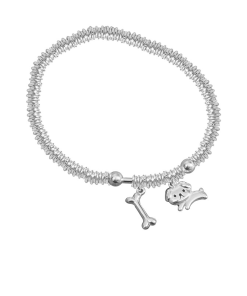 Korean and Japanese Style Lightweight Luxury Dog Bone Pendant Bracelet for Women â€“ High-Quality Niche Design