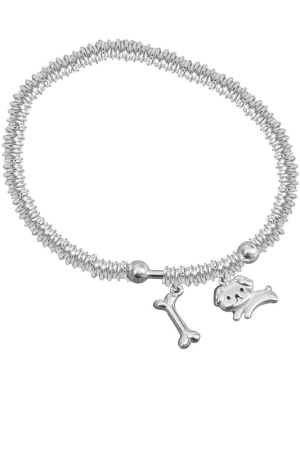 Korean and Japanese Style Lightweight Luxury Dog Bone Pendant Bracelet for Women â€“ High-Quality Niche Design