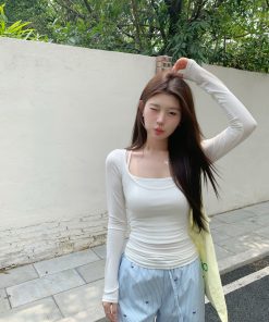 Korean Chic Long Sleeve Knitted Sun Protection Cardigan and Cami Two-Piece Set for Women - Summer Style Essential