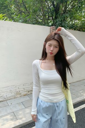 Korean Chic Long Sleeve Knitted Sun Protection Cardigan and Cami Two-Piece Set for Women - Summer Style Essential
