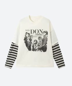 Korean College Outfits Casual, Outfit Ideas Y2k Streetwear - Grunge Don't Smoke Layered Top