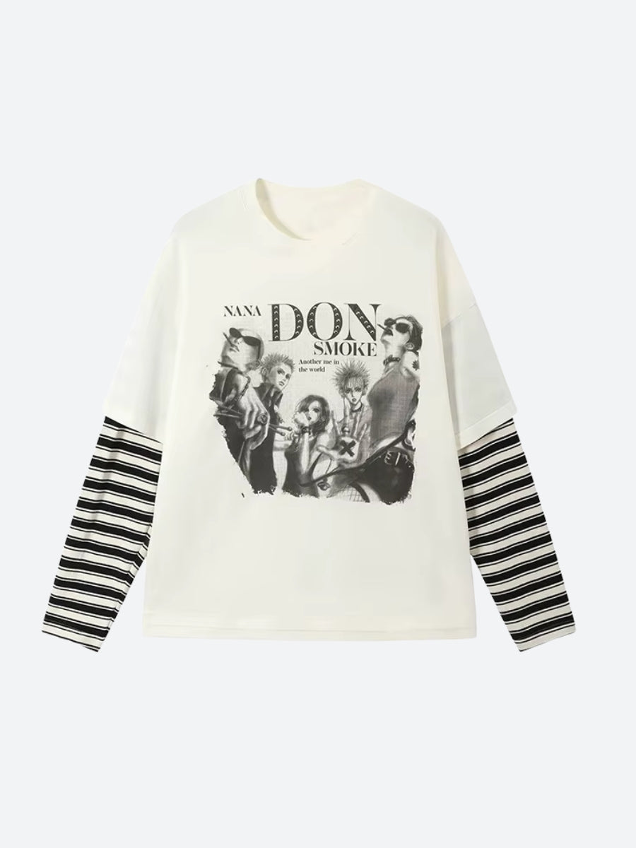 Korean College Outfits Casual, Outfit Ideas Y2k Streetwear - Grunge Don't Smoke Layered Top Korean College Outfits Casual, Outfit Ideas Y2k Streetwear - Grunge Don't Smoke Layered Top