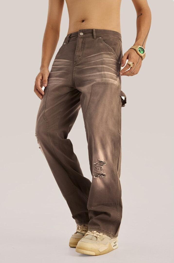 Korean Cute Outfits Skirts, Minimalist Feminine Outfits - Mid Rise Washed Distressed Jeans Korean Cute Outfits Skirts, Minimalist Feminine Outfits - Mid Rise Washed Distressed Jeans