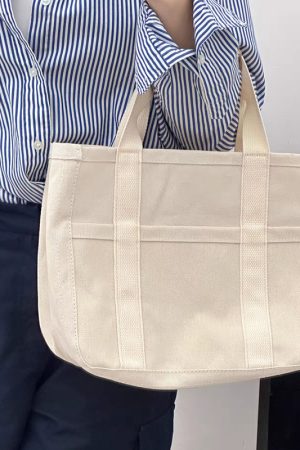 Korean Fashion Multifunctional Canvas Mommy Bag - Stylish Mother & Baby Shoulder Crossbody Stroller Bag for Everyday Use
