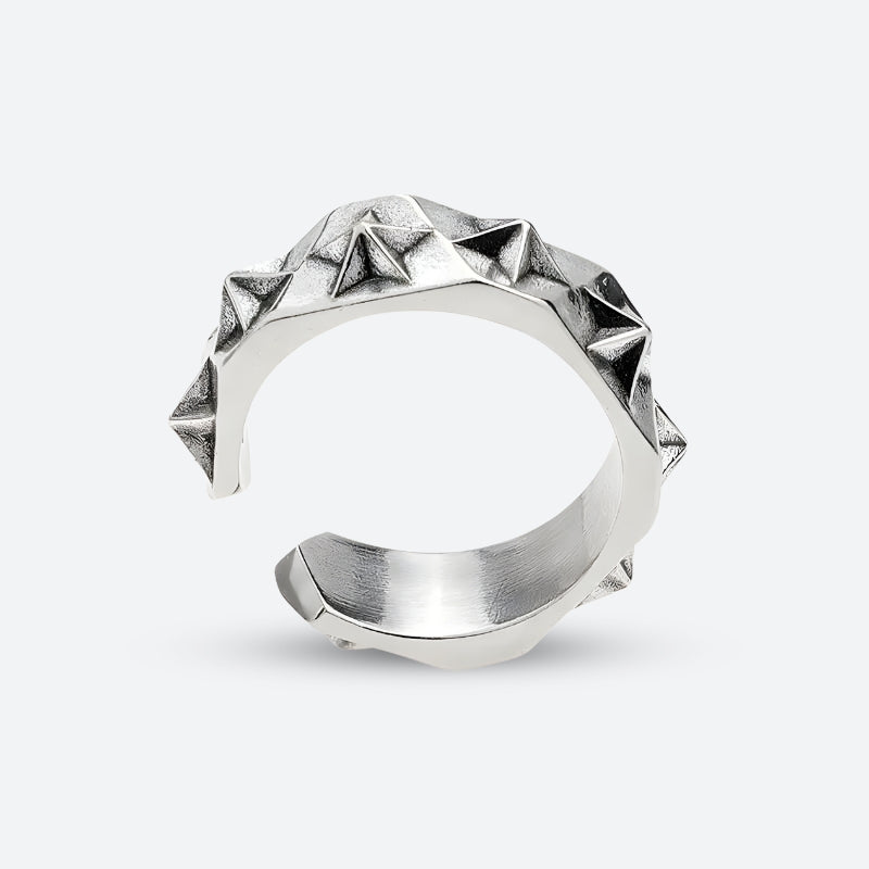 Korean Female Casual Outfits, Black Clothes Fashion Woman - Star Silver Ring Korean Female Casual Outfits, Black Clothes Fashion Woman - Star Silver Ring