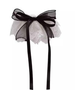 Korean Lace Skirt Bow Low Ponytail Hairpin - 2025 New French Half-Up Hair Accessory for Women