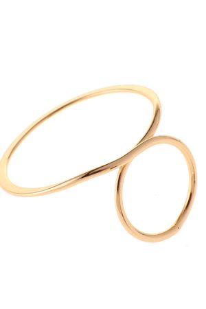 Korean Minimalist Geometric Circle Hollow Ring - Women's Brass Electroplated Fashion Jewelry