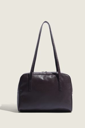 Korean Retro Commuter Shoulder Tote Bag - Versatile Large Capacity Underarm Bag for Autumn 2025