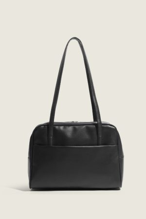 Korean Retro Commuter Shoulder Tote Bag - Versatile Large Capacity Underarm Bag for Autumn 2025