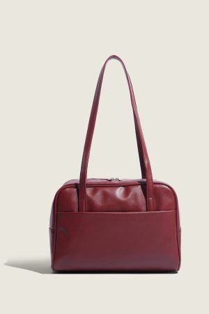 Korean Retro Commuter Shoulder Tote Bag - Versatile Large Capacity Underarm Bag for Autumn 2025