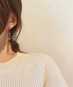 Korean Retro Exquisite Temperament Earrings - Trendy Light Luxury Ear Studs for Women, High-End Niche Design