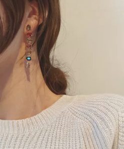 Korean Retro Exquisite Temperament Earrings - Trendy Light Luxury Ear Studs for Women, High-End Niche Design