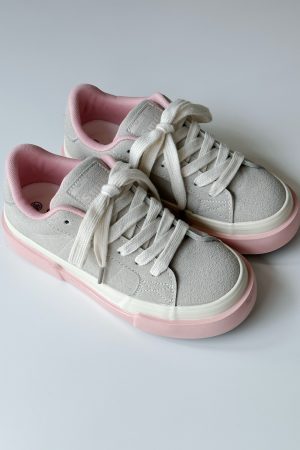 Korean Retro Thick-Soled Sneakers for Women - 2025 Spring Casual White Shoes, Versatile Y2K Style Footwear