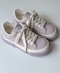 Korean Retro Thick-Soled Sneakers for Women - 2025 Spring Casual White Shoes, Versatile Y2K Style Footwear