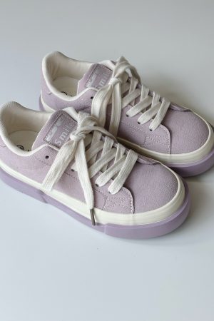 Korean Retro Thick-Soled Sneakers for Women - 2025 Spring Casual White Shoes, Versatile Y2K Style Footwear