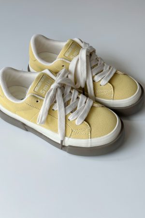 Korean Retro Thick-Soled Sneakers for Women - 2025 Spring Casual White Shoes, Versatile Y2K Style Footwear