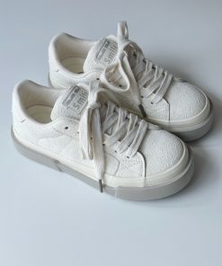 Korean Retro Thick-Soled Sneakers for Women - 2025 Spring Casual White Shoes, Versatile Y2K Style Footwear