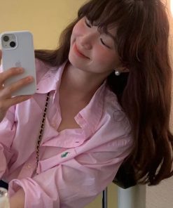 Korean S925 Silver Pearl Mother-of-Pearl Earrings - Retro Hong Kong Style, Simple and Versatile Large Earrings for Fashion Enthusiasts