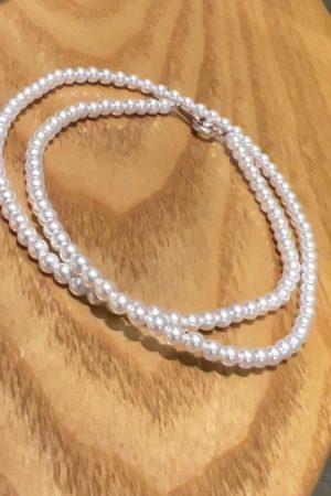 Korean Style 925 Sterling Silver Pearl Necklace for Women, Clavicle Chain with Light Luxury Niche Design