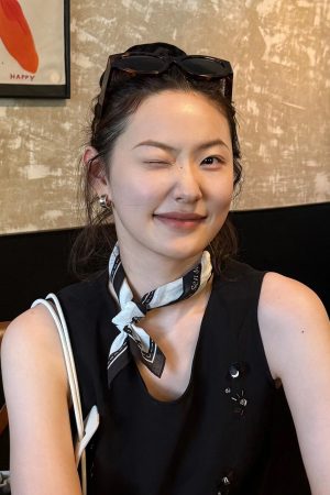Korean-Style Black and White Printed Silk Scarf - Versatile Elegant Neck Scarf, Hair Tie, Bag Accessory for Mature Fashion